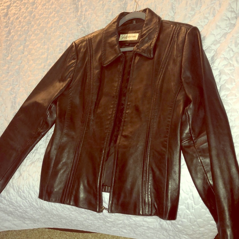 Black leather Jacket Jones NY